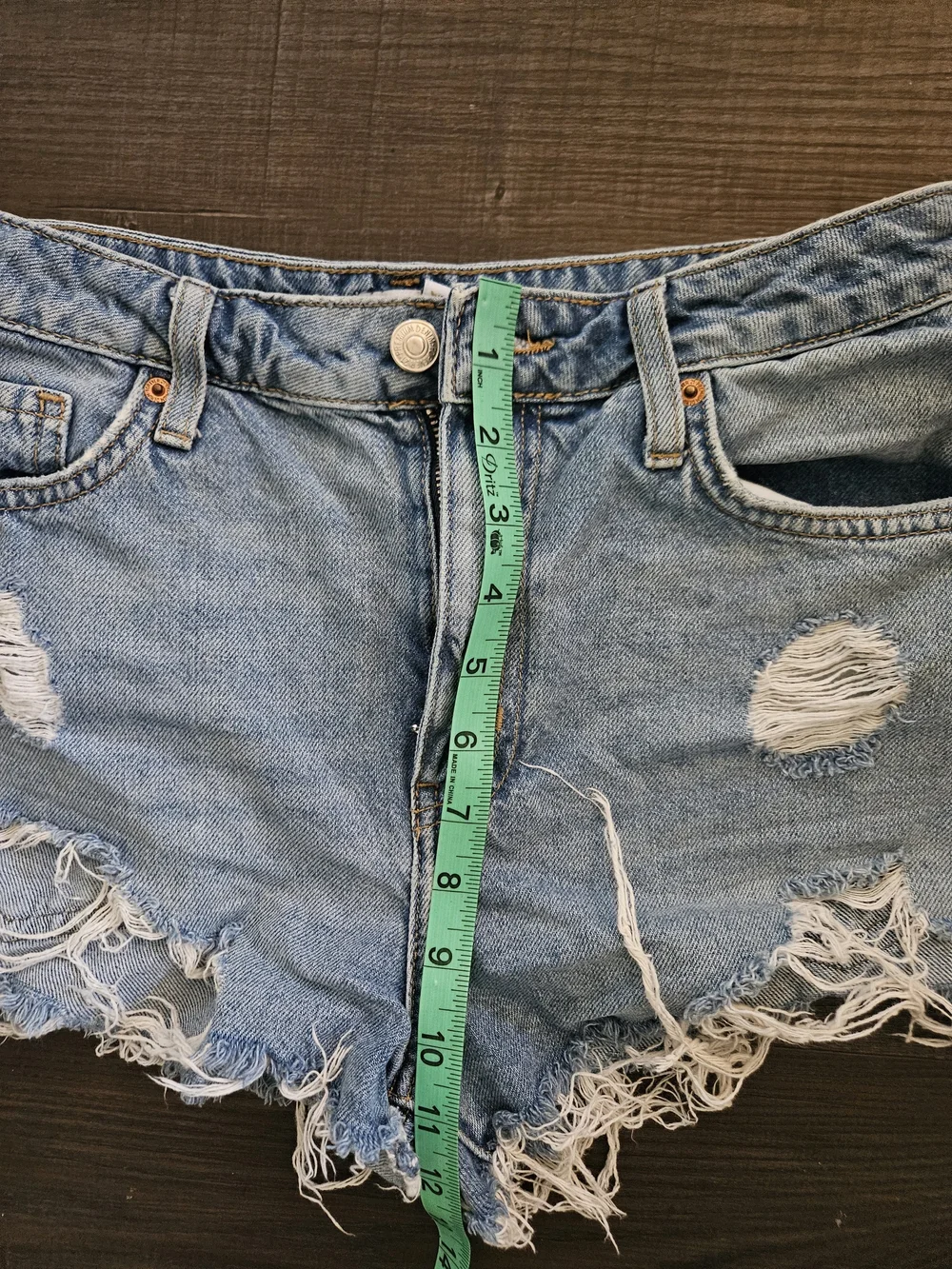 Forever 21 Light Blue Distressed Denim Cutoff Shorts